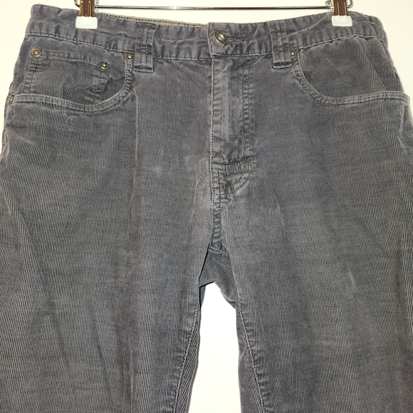 Prana Men's Gray Corduroy Classic Five Pocket Style Pants Size 32X32 Straight - Picture 3 of 11